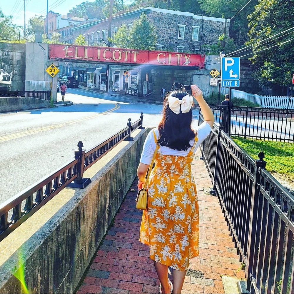 Yellow floral summer dress